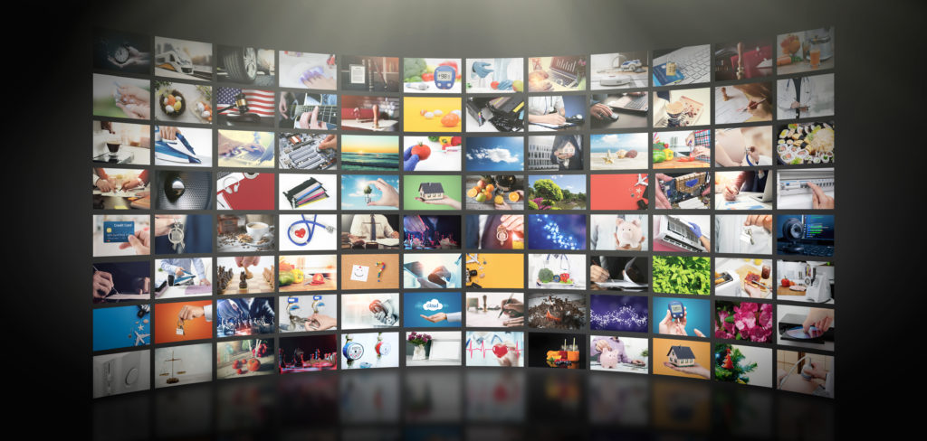 Creative video wall montage 